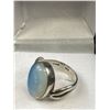 Image 3 : Solid Sterling Silver w/ Opal Stone Ring Marked 925 FNA Size 7.5
