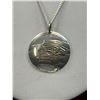 Image 2 : First Nation Haida Hand Crafted Sterling Silver Pendant Marked Alfred w New Sterling Silver Chain Ne