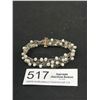 Image 1 : Hand Crafted Silver w/ Genuine Pearls Bracelet, Original Closure