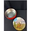 Image 4 : Vintage RCMP Biscuit Tin + Coca Cola Tin 14" Diameter