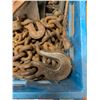 Image 2 : Blue Crate Full of Chains, Hooks, Shovel Heads, head rakes, and etc.)