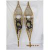 Image 1 : Pair of Large Antique Snow Shoes with Bindings