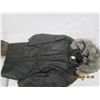 Image 1 : Ladies Leather  Coat with Fur Ruffle Hood Size 5 Made by Miropa