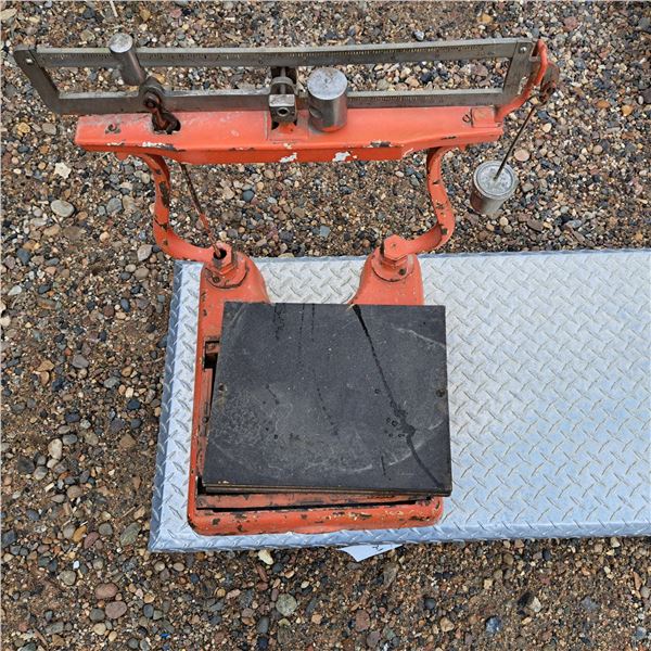Vintage balance scale- 15" by 18" by 22"H