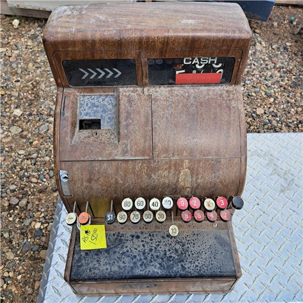 Vintage cash register- 15" by 13" by 17"