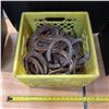 Image 1 : Crate of vintage horse shoes