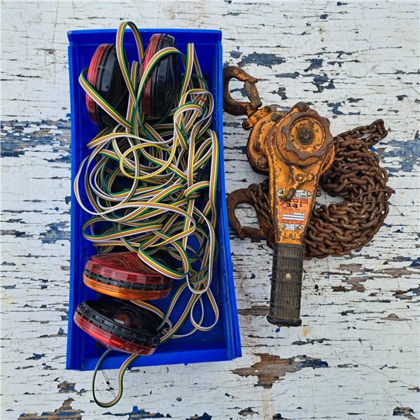 3/4 ton lever block winch and trailer brake lights