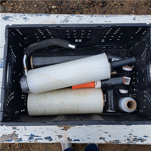 Lot of saran wrap with rollers