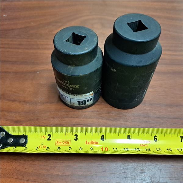 2 large sockets for a wrench