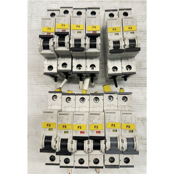 Lot of (12) Siemens #5SY61MCB Circuit Breakers