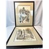 Image 1 : Framed City Scape Watercolor Art