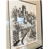 Image 3 : Framed City Scape Watercolor Art
