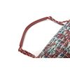 Image 7 : Chanel Red Leather Blue Multicolor Tweed Shoulder Bag