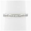 Image 2 : 18k White Gold 0.80 ctw Channel Princess Diamond Eternity Stack Wedding Band Rin