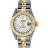 Image 2 : Rolex Ladies Quickset Two Tone White Diamond Datejust Wristwatch 26MM