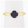 Image 1 : NEW 14K Yellow Gold 1.03 ctw Round Prong Amethyst Petite Classic Solitaire Ring