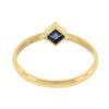 Image 6 : Simple Petite 14k Gold 0.32 ctw Square Step Cut Bezel Set Sapphire Solitaire Rin