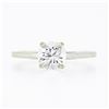 Image 4 : Vintage 14k White Gold High Quality Round Prong Cubic Zirconia Cz Solitaire Ring
