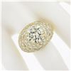 Image 5 : Estate 18k Yellow Gold 7.95 ctw GIA Round Brilliant Diamond Engagement Bombe Rin