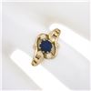 Image 3 : Antique 10k Gold Ostby & Barton Co. Round Sapphire w/ Pearls Original Ring