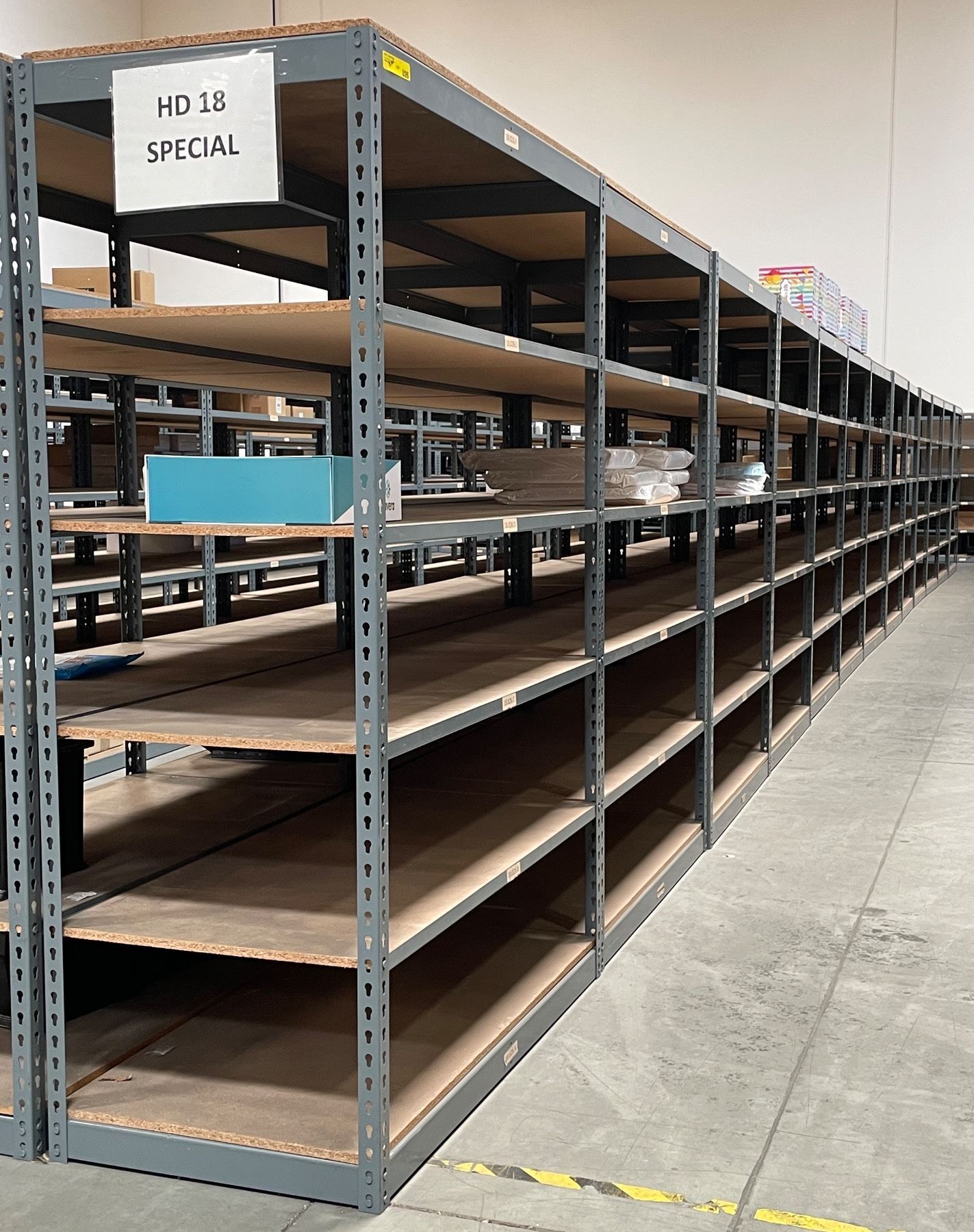 Row - Adjustable Steel Racking w/ Particle Board Shelves - 24x48x72