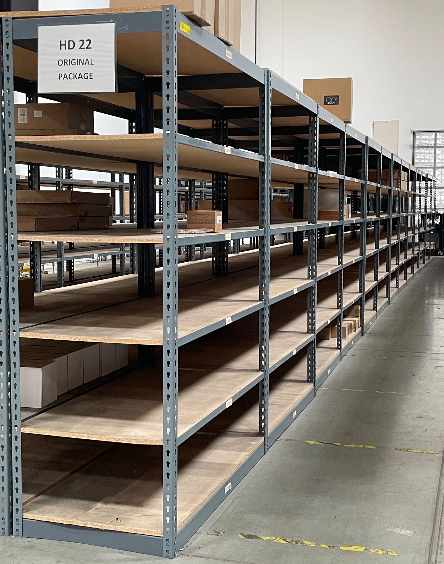 Row - Adjustable Steel Racking w/ Particle Board Shelves - 24x48x72