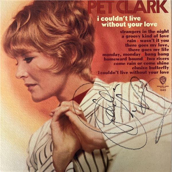 Pet Clark I Couldn't Live Without Your Love signed album