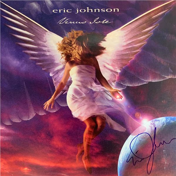 Eric Johnson Venus Isle signed album flat. GFA Authenticated