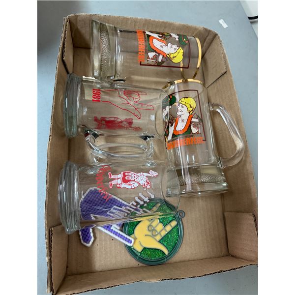 Beer, mugs, etc.