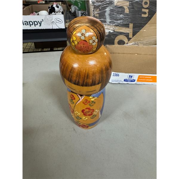 Traditional Japanese wooden Kokeshi doll