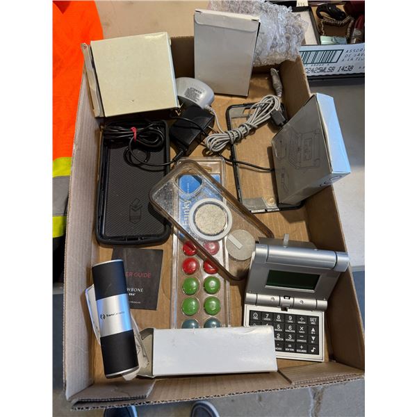 Phone cases and chargers and calculators