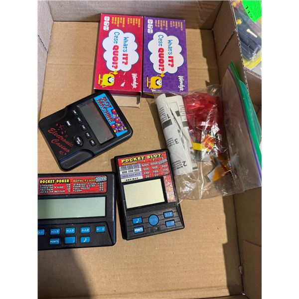 Handheld games and other need batteries