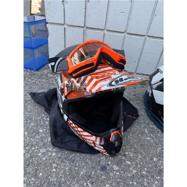 Helmet youth size medium with goggles