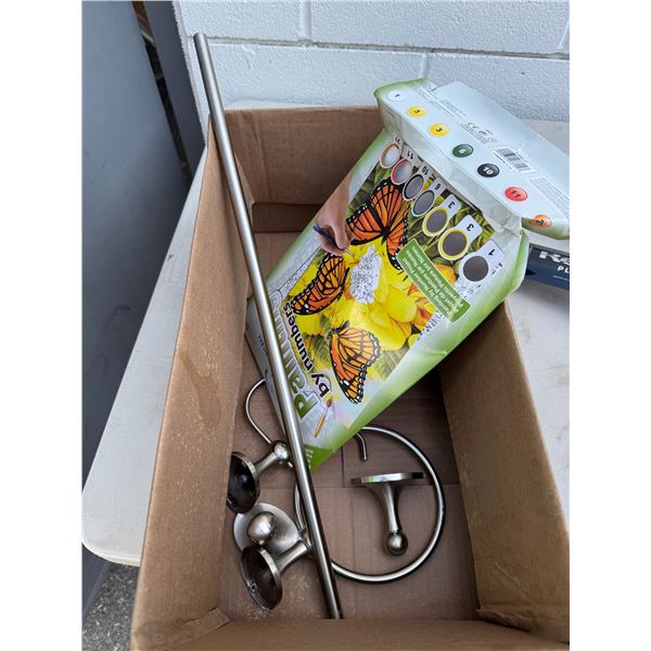 Bathroom towel holders, and paint by number