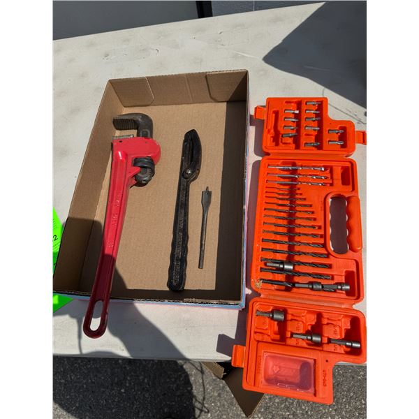 Pipe drill, bits, and other tools
