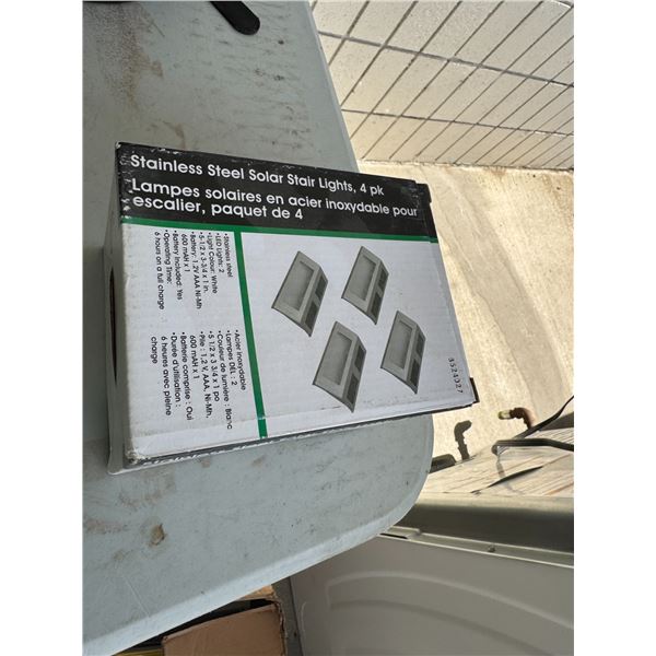 Stainless steel, solar stair lights