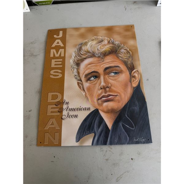 James Dean tin sign