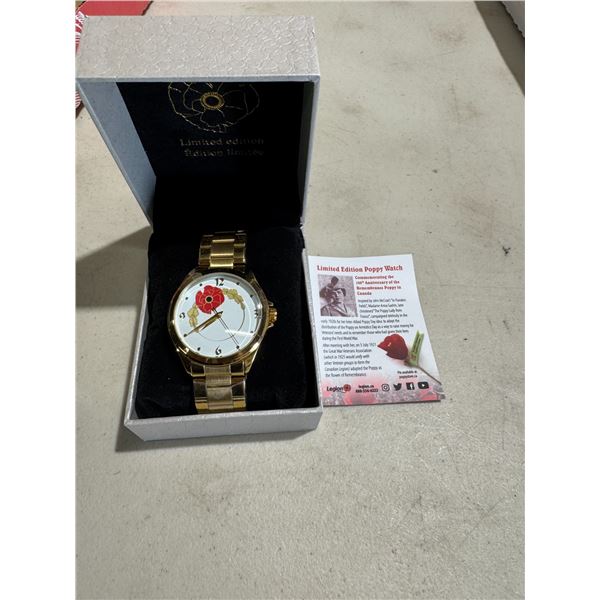 Limited edition, poppy watch
