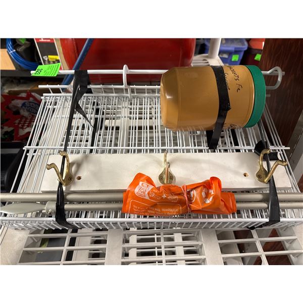 Shelf hooks and curtain rod