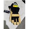 Image 1 : Large pig skin, leather palm gloves