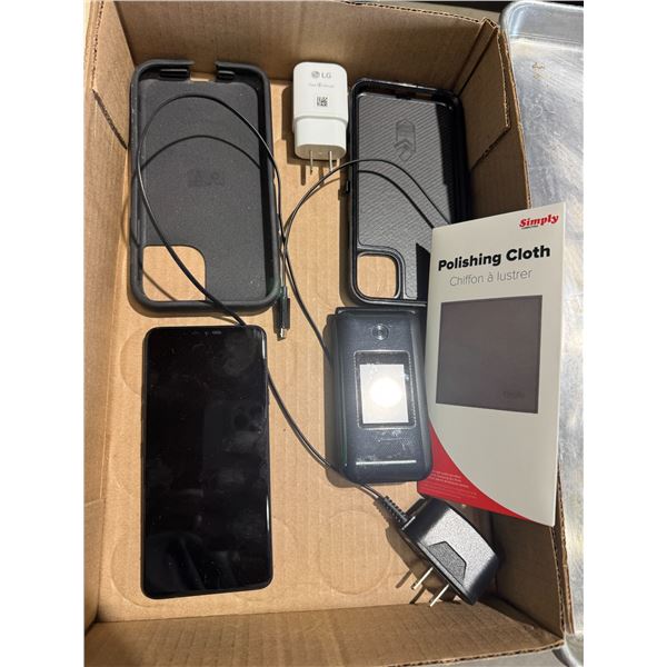 Phones, chargers cases