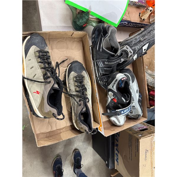 Bike shoes, assorted sizes