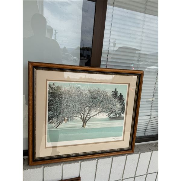 After snowfall by Ken Dandy limited edition colored lithograph
