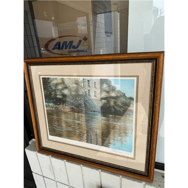 Riverbank reflections by Ken Danby Limited, edition original color lit