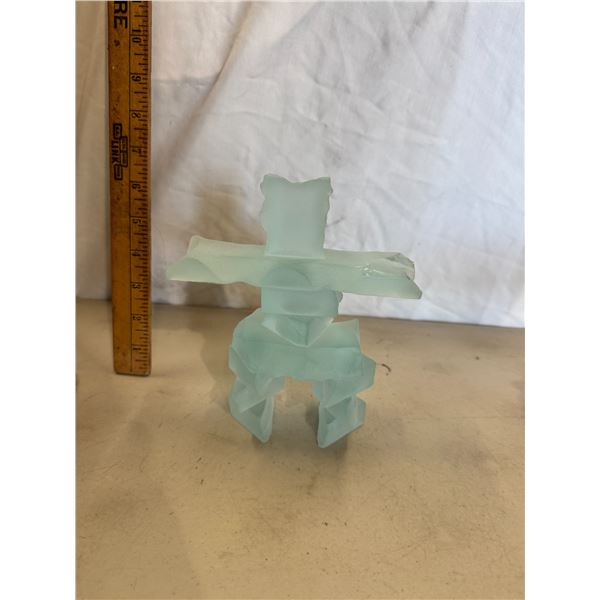 Frosted Glass Inukshuk