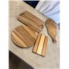 Image 1 : Wood  cutting and charcuterie boards, one Lazy Susan
