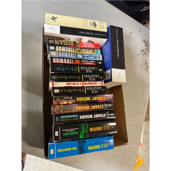 Books, Oliver twist, Sue Grafton, Stuart Wood, and other
