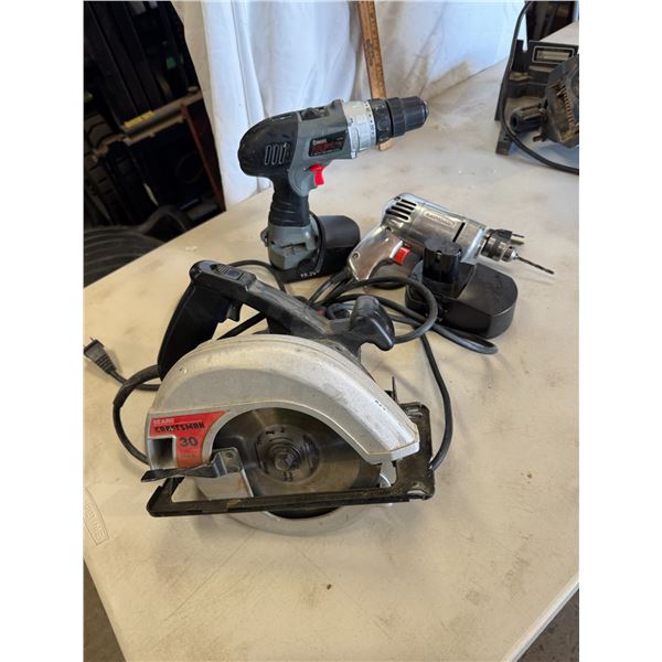 Drills and craftsman Skil saw