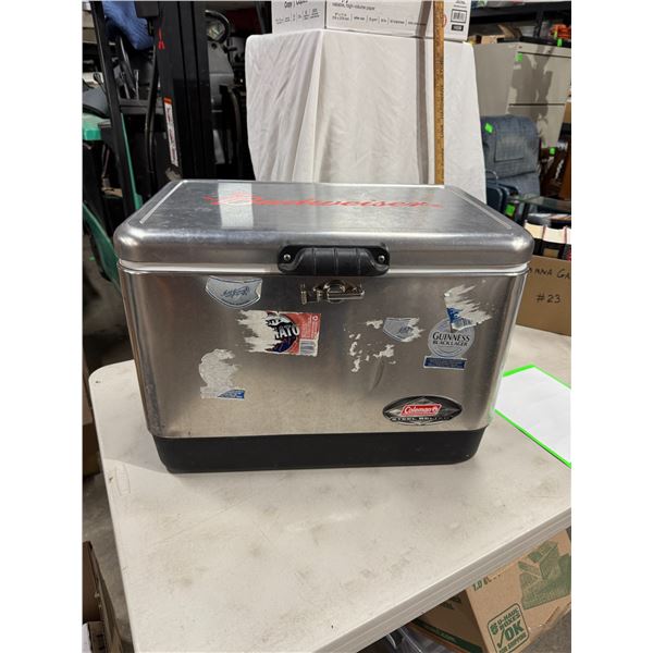 Coleman Budweiser chrome cooler