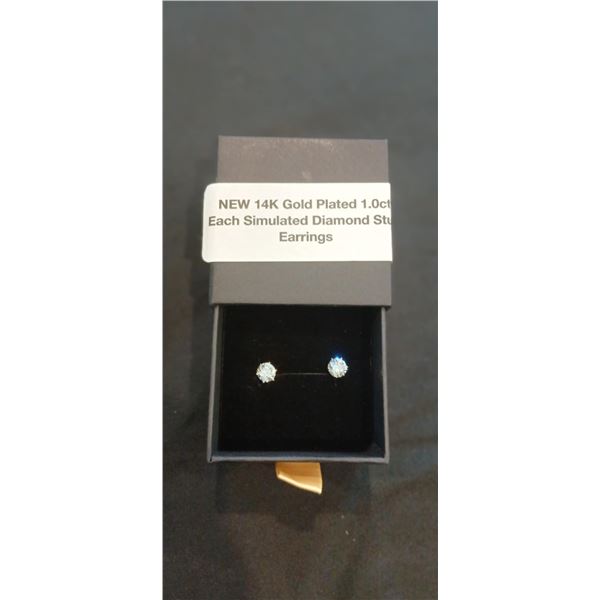 14k gold plated stud earrings